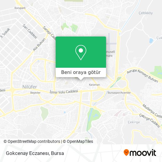 Gokcenay Eczanesı harita