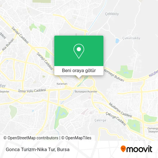 Gonca Turizm-Nika Tur harita