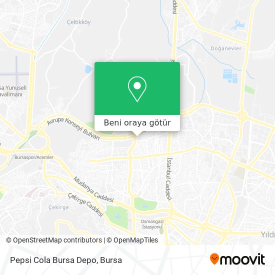 Pepsi Cola Bursa Depo harita