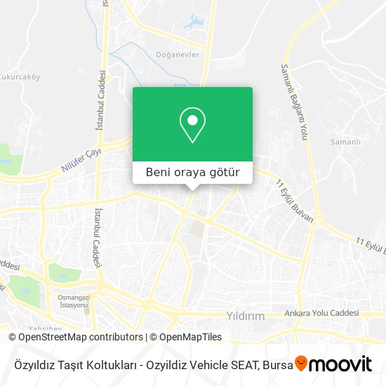 Özyıldız Taşıt Koltukları - Ozyildiz Vehicle SEAT harita