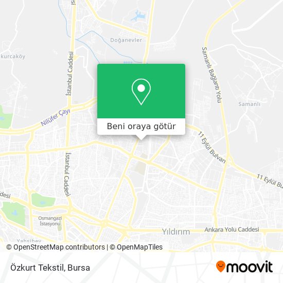 Özkurt Tekstil harita