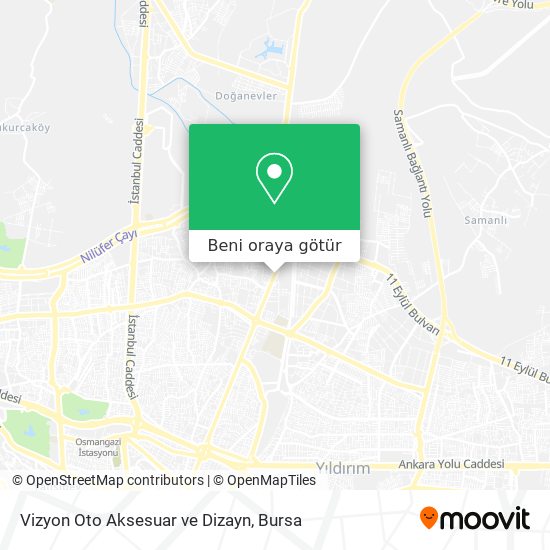 Vizyon Oto Aksesuar ve Dizayn harita