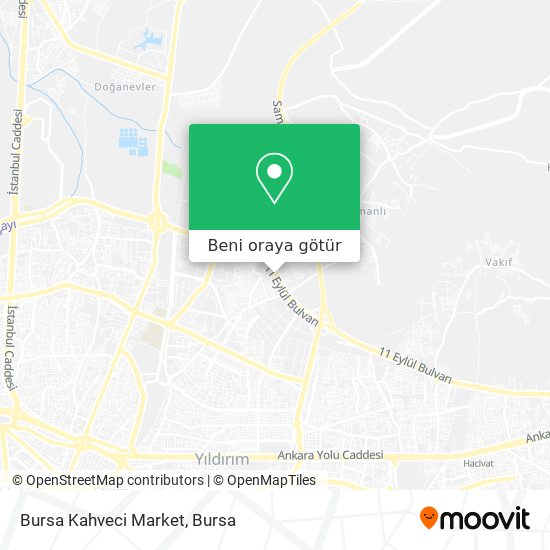 Bursa Kahveci Market harita