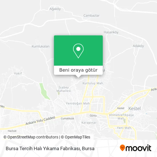 Bursa Tercih Halı Yıkama Fabrikası harita