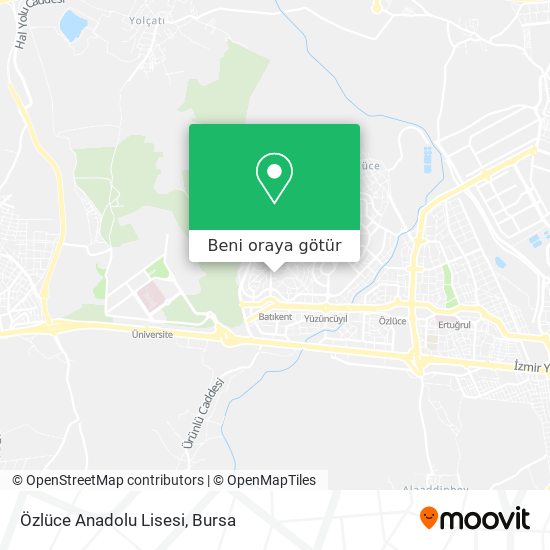 Özlüce Anadolu Lisesi harita