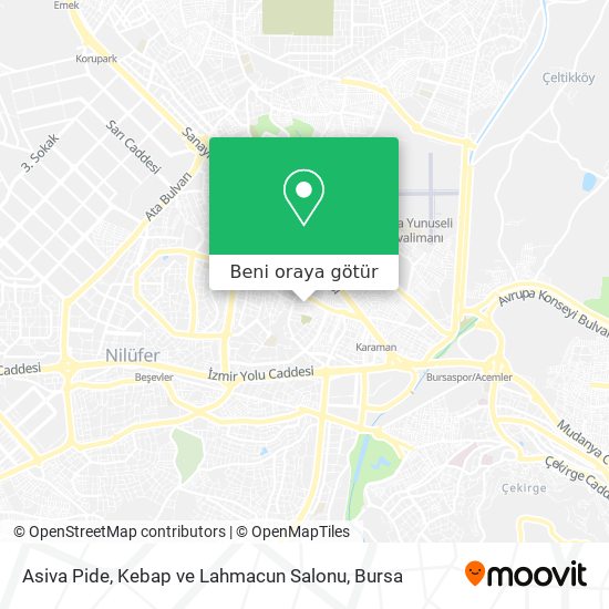 Asiva Pide, Kebap ve Lahmacun Salonu harita
