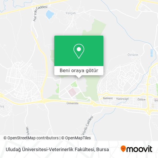 Uludağ Üniversitesi-Veterinerlik Fakültesi harita