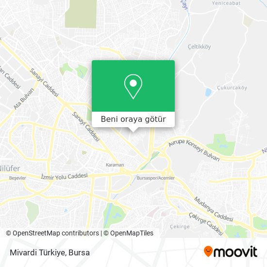 Mivardi Türkiye harita