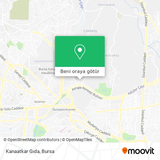 Kanaatkar Gıda harita