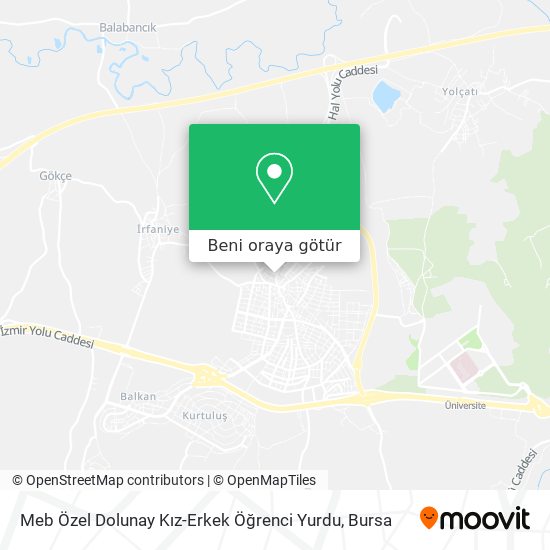 Meb Özel Dolunay Kız-Erkek Öğrenci Yurdu harita