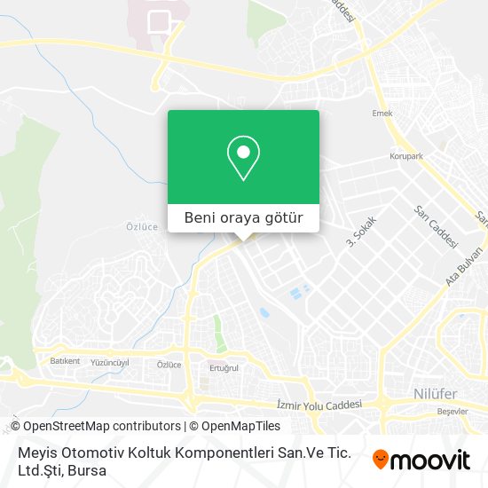 Meyis Otomotiv Koltuk Komponentleri San.Ve Tic. Ltd.Şti harita