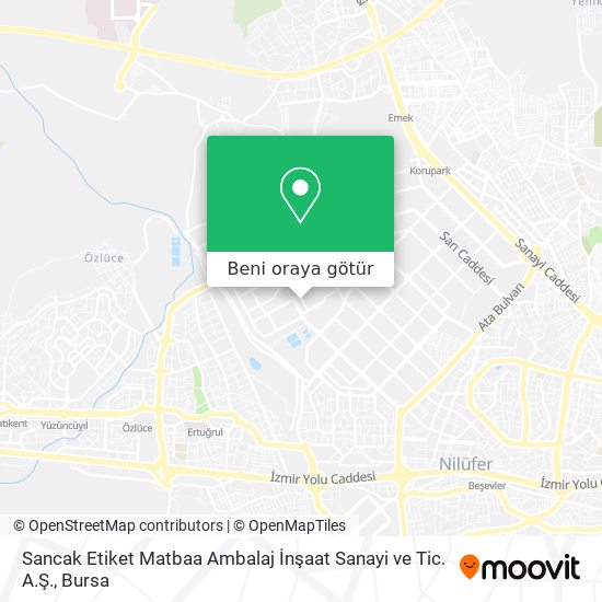 Sancak Etiket Matbaa Ambalaj İnşaat Sanayi ve Tic. A.Ş. harita