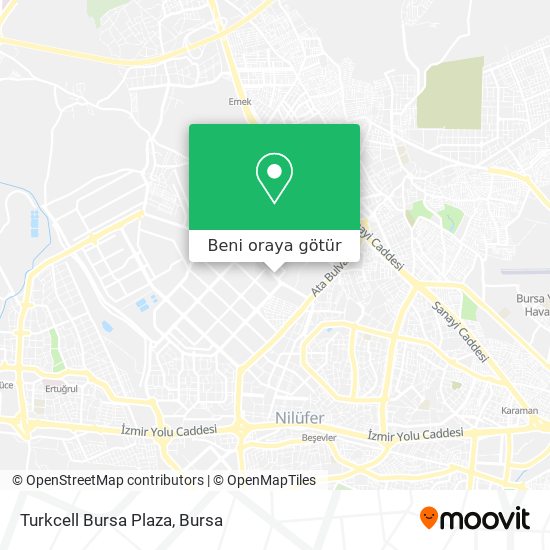 Turkcell Bursa Plaza harita