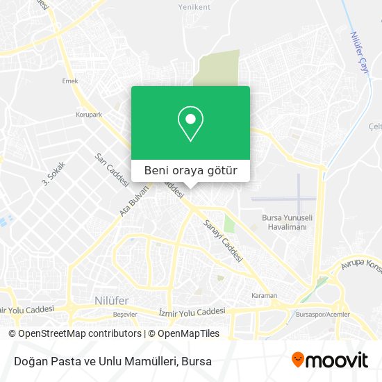 Doğan Pasta ve Unlu Mamülleri harita