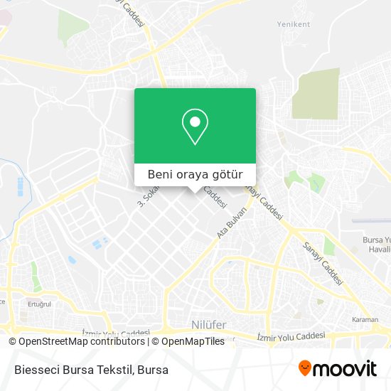Biesseci Bursa Tekstil harita