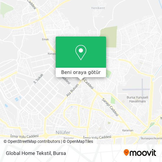 Global Home Tekstil harita