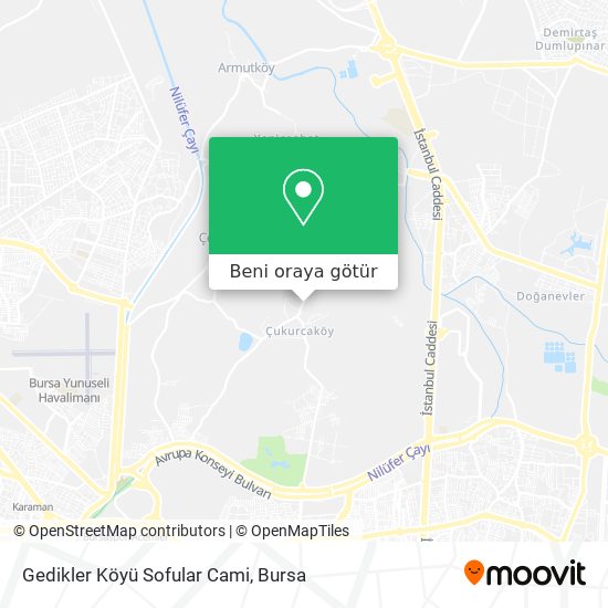 Gedikler Köyü Sofular Cami harita