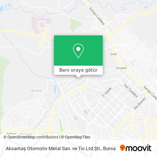 Aksantaş Otomotiv Metal San. ve Tic.Ltd.Şti. harita