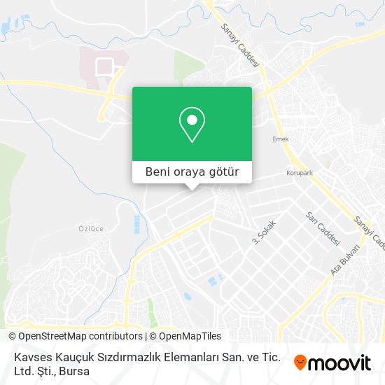 Kavses Kauçuk Sızdırmazlık Elemanları San. ve Tic. Ltd. Şti. harita