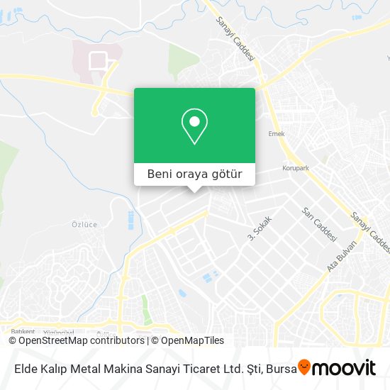 Elde Kalıp Metal Makina Sanayi Ticaret Ltd. Şti harita
