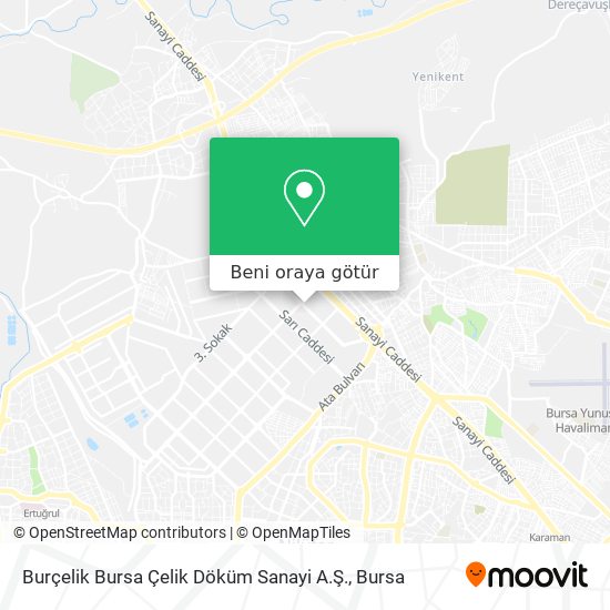 Burçelik Bursa Çelik Döküm Sanayi A.Ş. harita