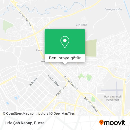 Urfa Şah Kebap harita