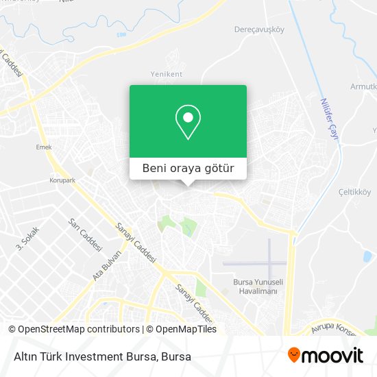 Altın Türk Investment Bursa harita
