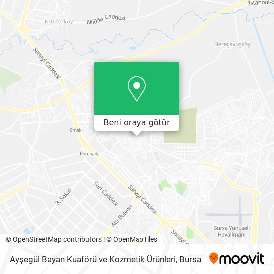 Ayşegül Bayan Kuaförü ve Kozmetik Ürünleri harita