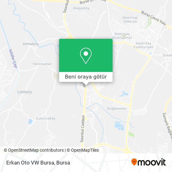 Erkan Oto VW Bursa harita