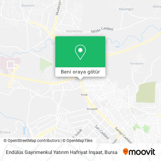 Endülüs Gayrimenkul Yatırım Hafriyat İnşaat harita