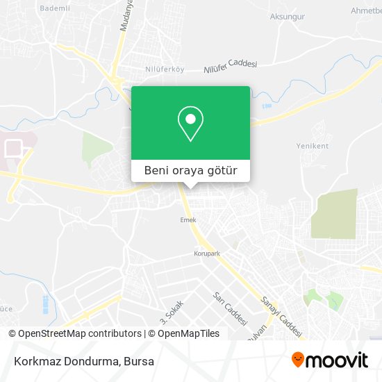 Korkmaz Dondurma harita