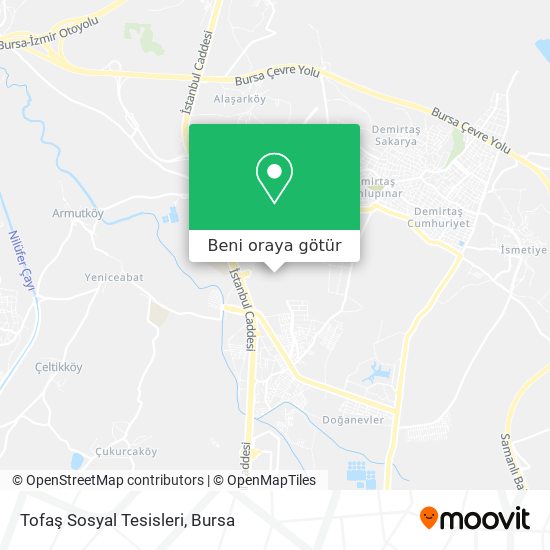 Tofaş Sosyal Tesisleri harita