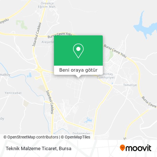 Teknik Malzeme Ticaret harita