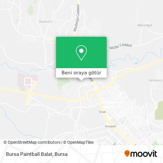 Bursa Paintball Balat harita