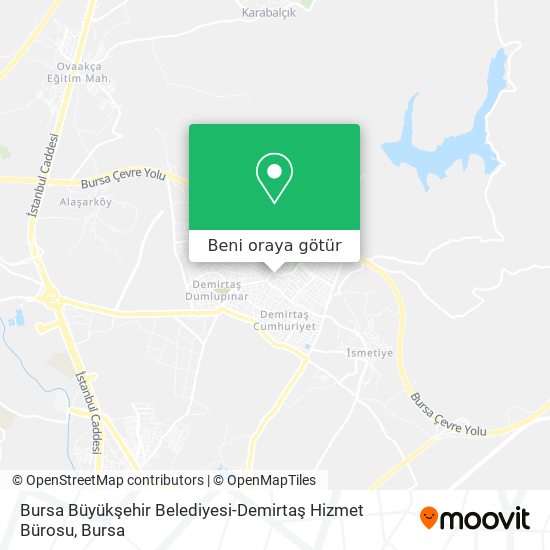 Bursa Büyükşehir Belediyesi-Demirtaş Hizmet Bürosu harita
