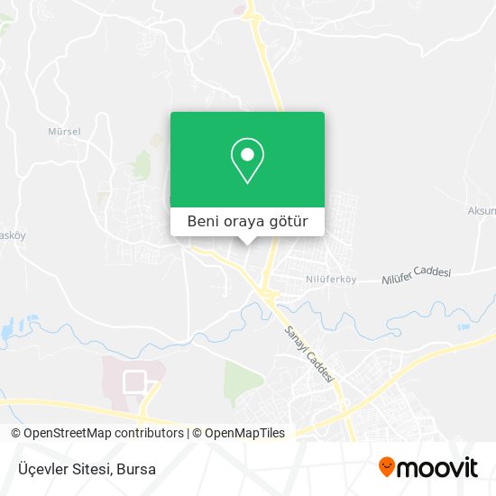 Üçevler Sitesi harita