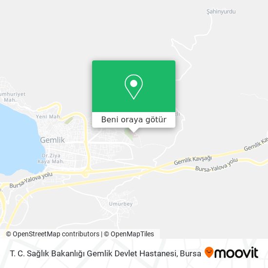T. C. Sağlık Bakanlığı Gemlik Devlet Hastanesi harita