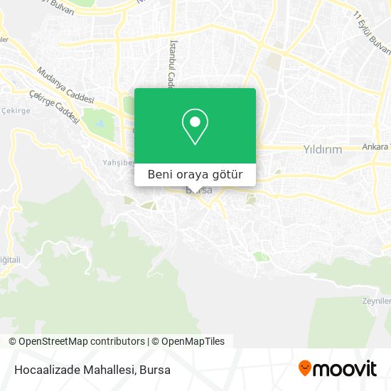 Hocaalizade Mahallesi harita