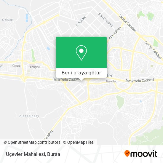 Üçevler Mahallesi harita