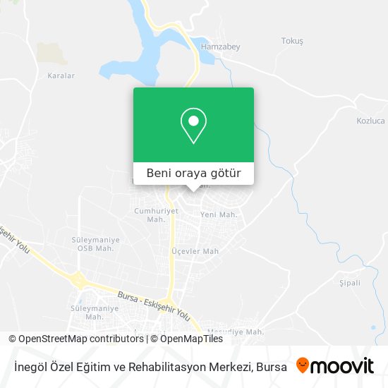 İnegöl Özel Eğitim ve Rehabilitasyon Merkezi harita