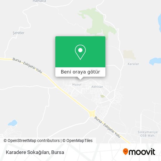 Karadere Sokağıları harita