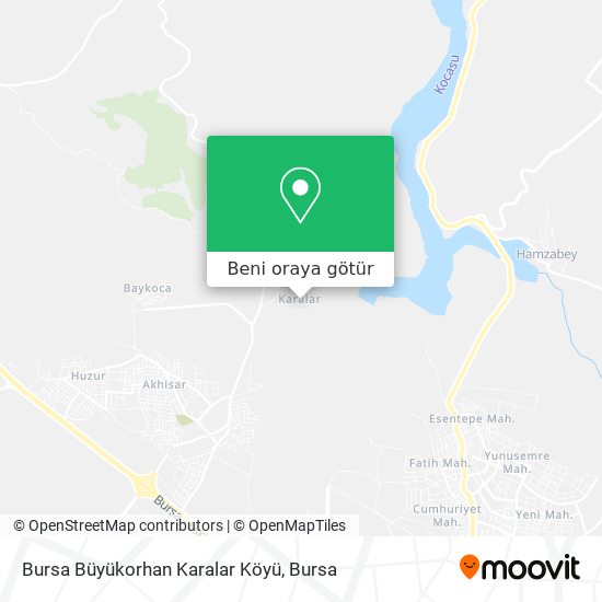 Bursa Büyükorhan Karalar Köyü harita