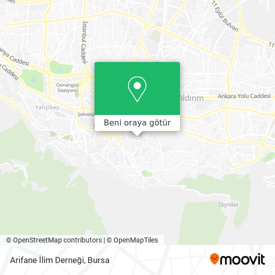 Arifane İlim Derneği harita