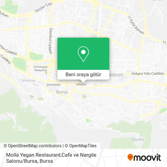 Molla Yegan Restaurant,Cafe ve Nargile Salonu / Bursa harita