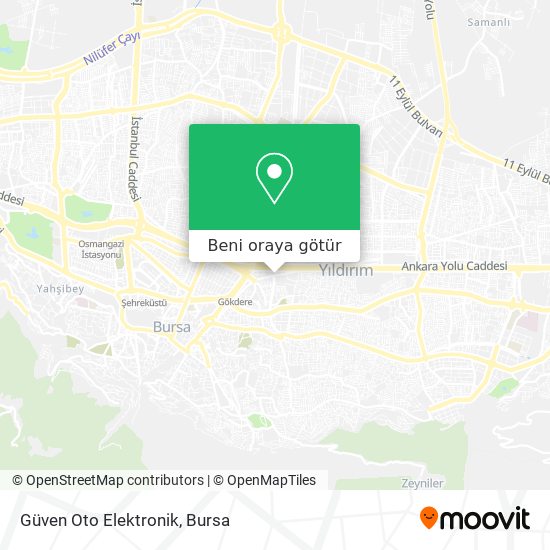 Güven Oto Elektronik harita