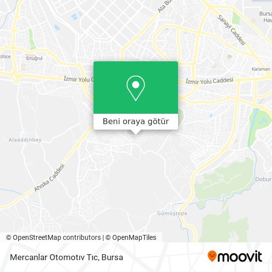 Mercanlar Otomotıv Tıc harita