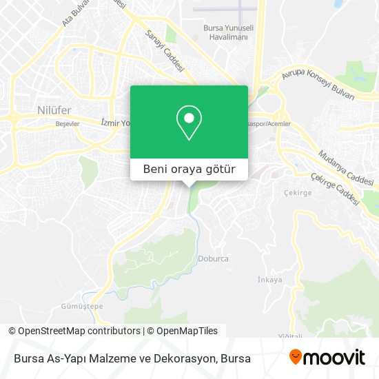 Bursa As-Yapı Malzeme ve Dekorasyon harita
