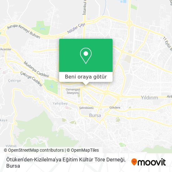 Ötüken'den-Kizilelma'ya Eğitim Kültür Töre Derneği harita