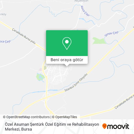 Özel Asuman Şentürk Özel Eğitim ve Rehabilitasyon Merkezi harita