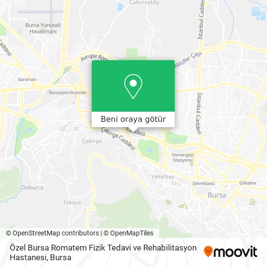 Özel Bursa Romatem Fizik Tedavi ve Rehabilitasyon Hastanesi harita